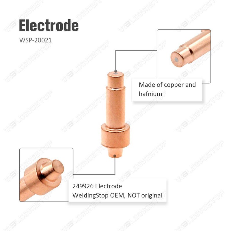 WeldingStop 10 Pieces Plasma Cutting XT40 Torch Consumables Electrode 249926 Nozzle 40A 249928 Tip for Miller - Image 5